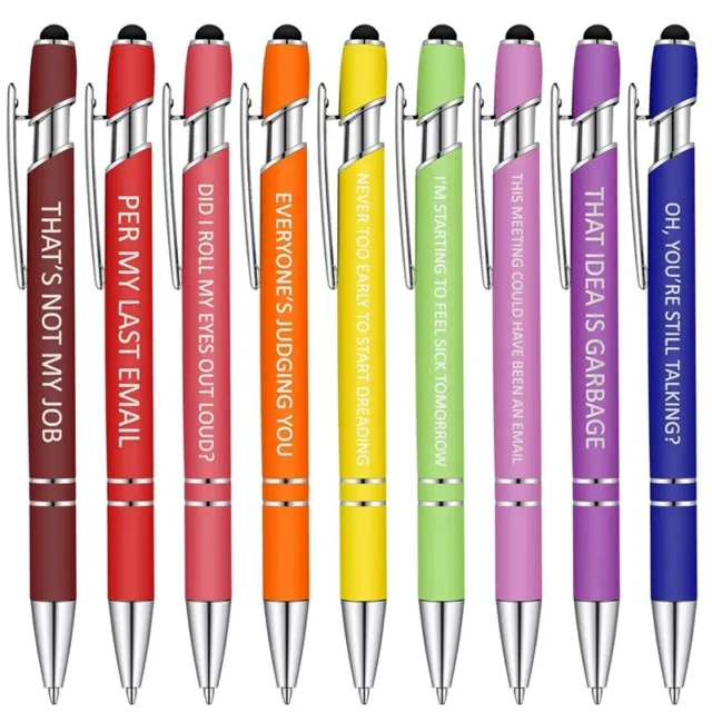 7PCS Funny Pens Swear Mood Word Daily Pen Set Weekday Vibes Glitter Pen Set  for Each