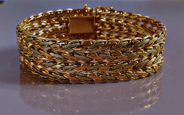 Bracelet Jonc Rigide Ovale Vague Plaqué Or Jaune 750/1000 3 Microns - Achat / Vente bracelet