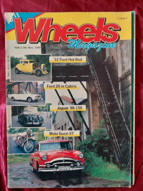 WHEELS Magazine Car '32 Ford Hot Rod 20m Cabrio 1988 German Jaguar Moto Guzzi V7