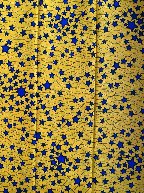 Coupon De Tissu Wax Africain 2 Yards - 100% Coton Qualité Supérieure - Multicolore