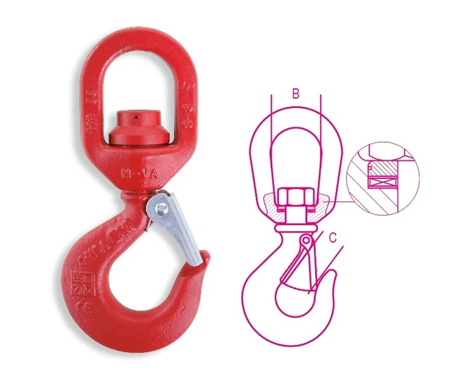 Robur Fune 8065SC 1.6kg Girevole Sollevamento Carico Gancio Acciaio Al Carbonio
