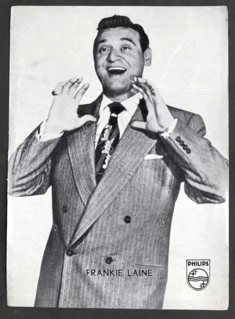 Cartoncino pubblicitario Dischi Philips - Frankie Laine - anni '50