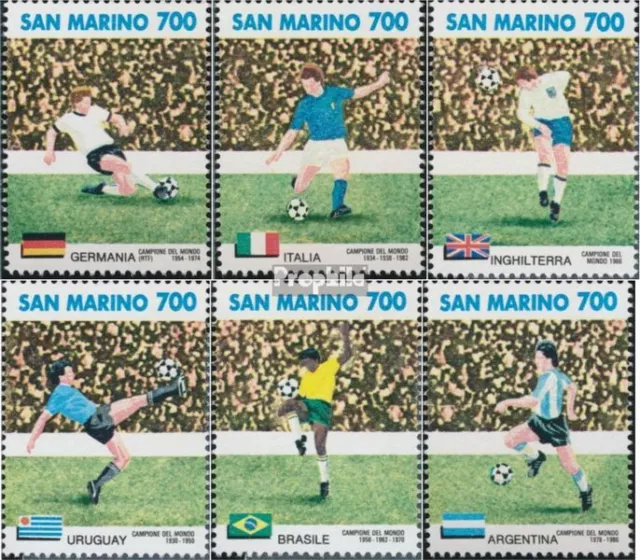 San Marino 1438-1443 (completa edición) nuevo con goma original 1990 Fútbol-WM