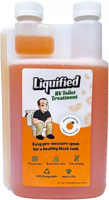 Matts RV Reviews Liquified RV Toilet Treatment Orange Scented 32oz