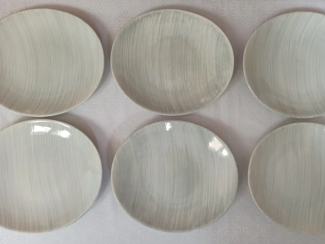 6 ASSIETTES PLATES EN FAÏENCE DE SALINS modèle CARAÏBES lot2