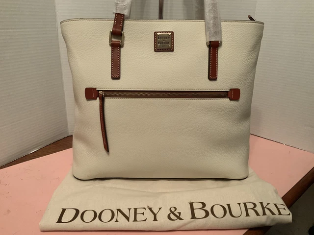 NWT Dooney & Bourke Pebble Grain Shopper Tote R1925 White RARE