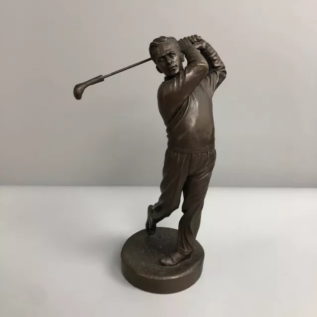 Genesis Fine Arts Bronze Cast Male Swing Golfer Medium 24cm Tall Collectable -CP