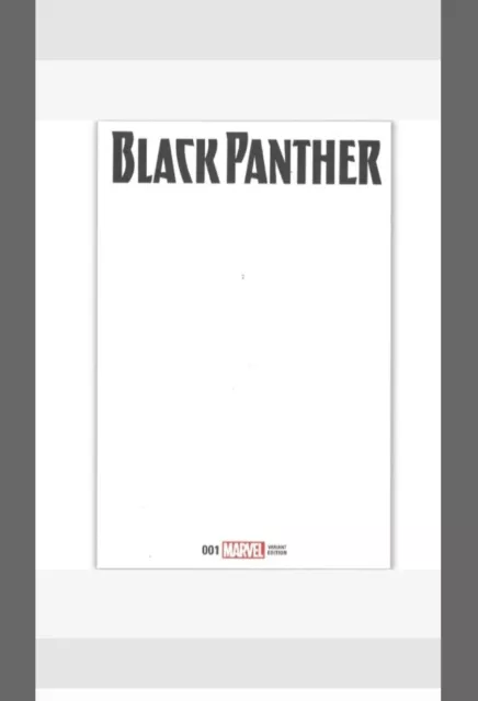 Black Panther Issue #1 Blank Sketch Variant Cover Marvel Comics 2016 Rare ~ New