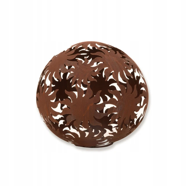 Edelrost-Kugel Mit Riss-Patina – Dekorative Gartenkugel, 40 Cm Durchmesser