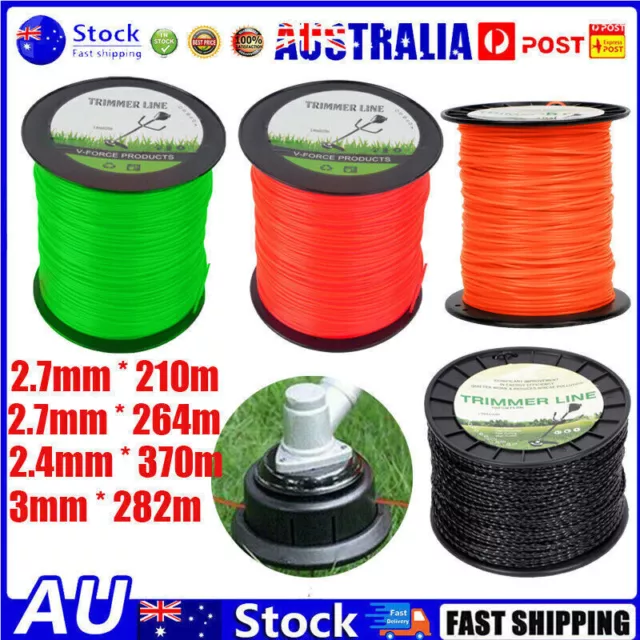 3.0Mm 2.7Mm 2.4Mm Trimmer Line Whipper Snipper Cord Wire Brushcutter Nylon Au