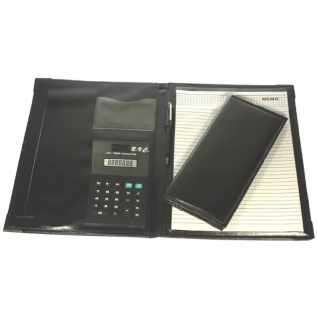 Portafolios Calculadora Y Tarjetero Bvc Piel Mod. Ue-800