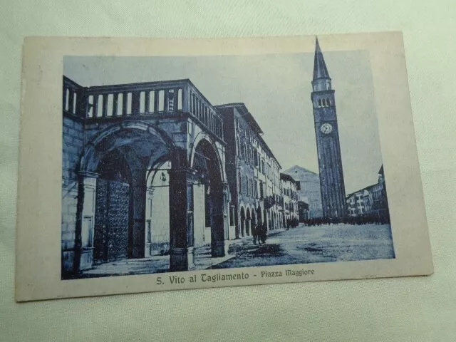 San Vito Al Tagliamento Piazza  Maggiore  Viaggiata  1921  Animata