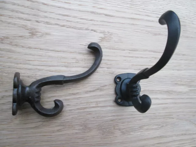 Cast Iron Ornate  Vintage Old Style Hat And & Coat Hooks Hanging Pegs