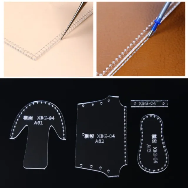 Acrylic Transparent Acrylic Template Leather DIY Boots Template  Sewing Tool
