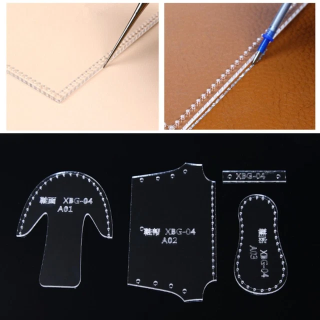 Acrylic Transparent Acrylic Template Leather DIY Boots Template  Sewing Tool