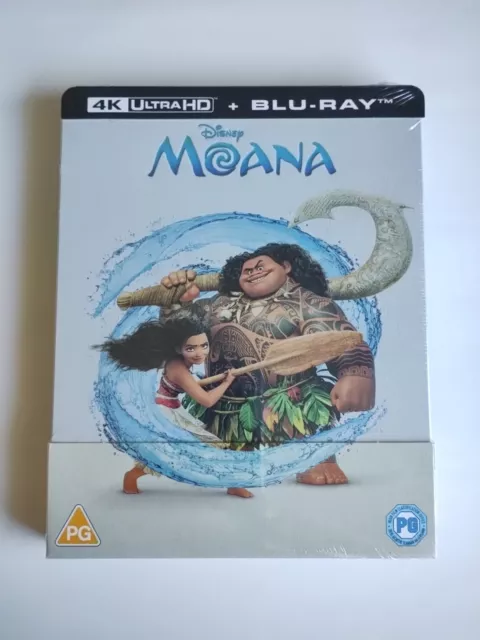 Moana Disney 4k Ultra HD + Blu-Ray Steelbook NEW