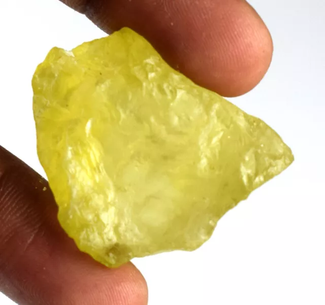 Natural 76.70 Ct Brazilian Lemon Topaz Untreated Gemstone Rough Specimen