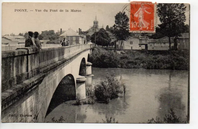 POGNY - Marne - CPA 51 - Le pont de la Marne