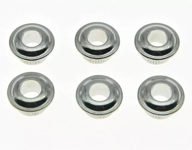 *NEW 10mm Conversion Bushings for Vintage Tuners Guitar Parts Set of 6 Chrome