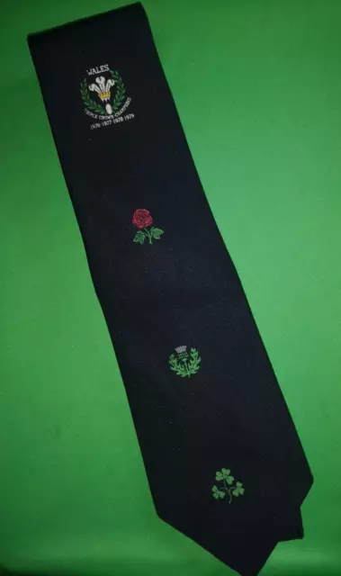 Wales Triple Crown Champions 76 - 77 - 78 - 79 Vintage  Rugby Union Tie