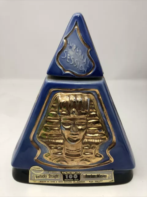 1970 JIM BEAM Indiana Shriners Pyramid Imperial Session Whiskey DECANTER Empty