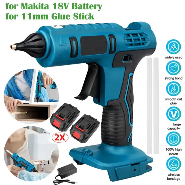 Cordless Hot Melt Glue Gun Tool 30s Fast Heating with Battery for Craft Art DIY