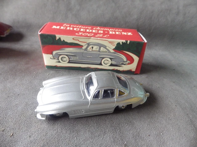 Miniature Quiralu 1/43 – Mercedes 300 SL – Réédition Louis Surber – Métal – Crème