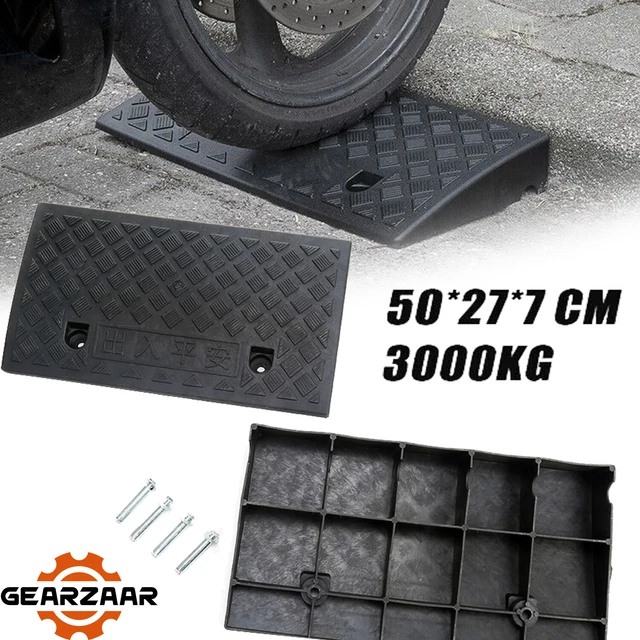 2stk Set Bordsteinrampe 70mm schwarz 3000kg Schwellenrampe
