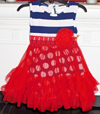 Emily Rose Dress Patriotic Fourth of July Sz 3T EUC Toddler Girls