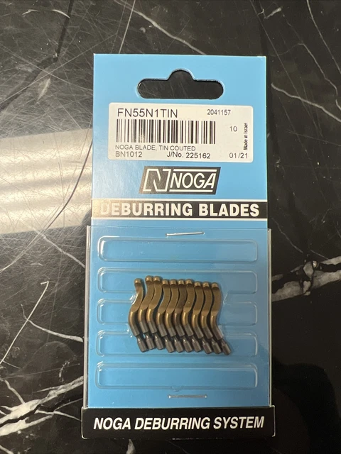 Noga BN1012 | N1 TiN Coated HSS RH Light Duty Deburring Blade Pack of 10