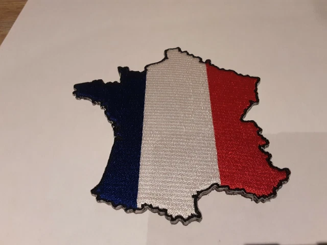 Patch Brodé Thermocollant Rétro - Logo Automobile France - 10x4,2 Cm - Idéal Customisation Vêtements, Sacs