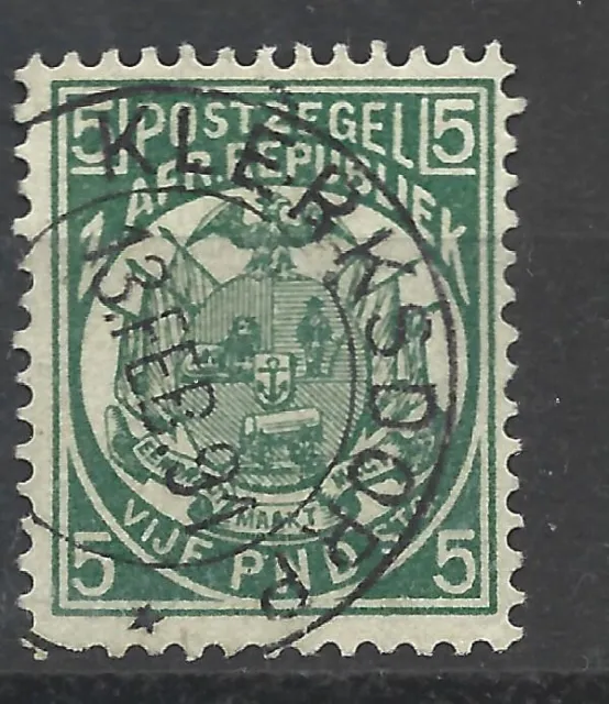 South Africa Transvaal 1893 Sg187 Scarce £5.00 Green Perhaps Forgery Or Reprint?