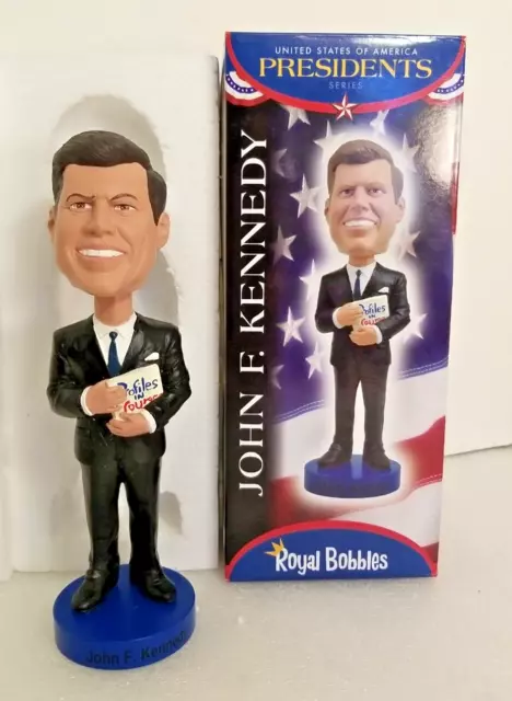 JOHN F. KENNEDY President Royal Bobbles Bobblehead Limited Edition Box 8"