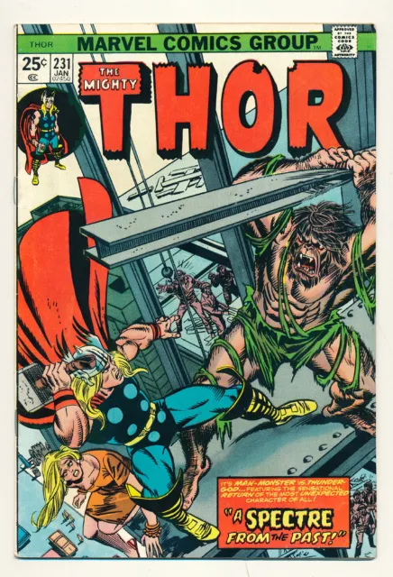 Marvel The Mighty Thor Issue #231 Comic Book Spectre from the Past! 5.5 FN- 1975