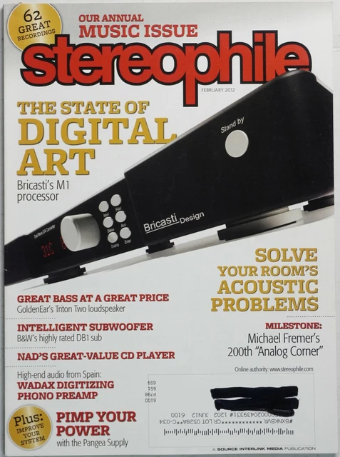 Stereophile Magazine February 2012 Bricasti M1 Processor GoldenEar Triton Two