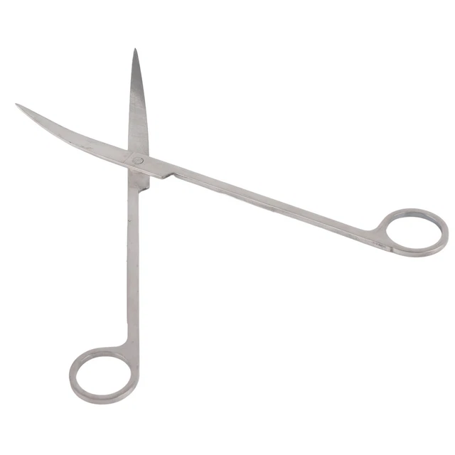 (Curved)Aquatic Plant Scissors Professional Stainless Steel Wave Scissors