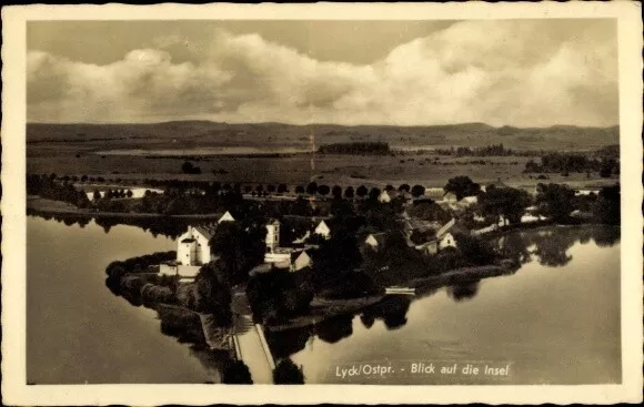 Ak Ełk Lyck Masuren Ostpreußen, Blick auf die Insel - 10551975