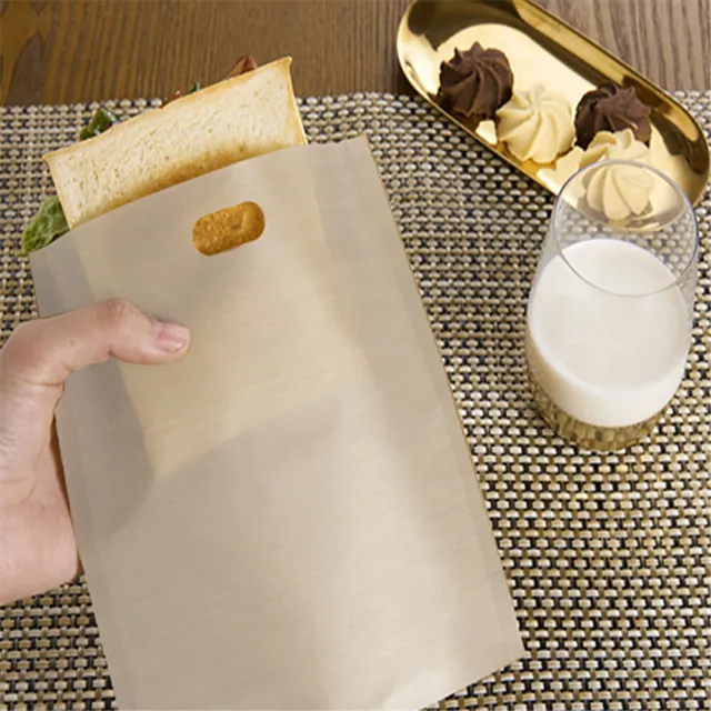 10X Reusable Toaster Bag NonStick Bread Bag Sandwich BagsToast Microwave Heating