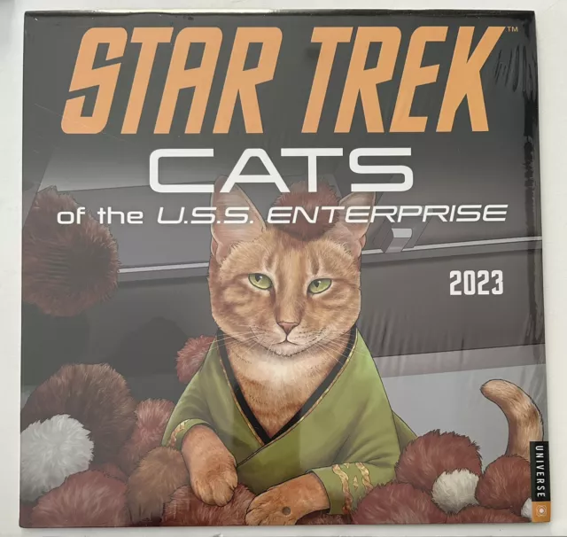 Star Trek Cats Of The Enterprise 2023 Calendar - NEW By Universal Publishing