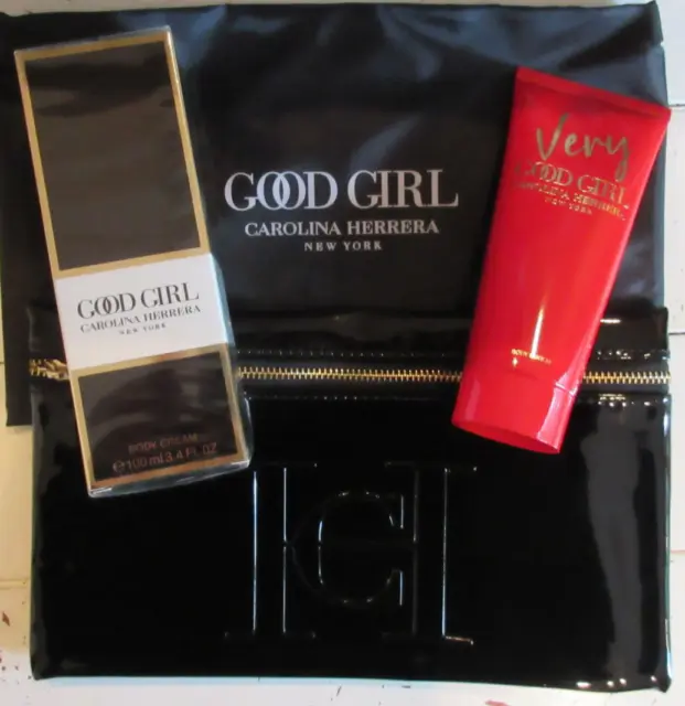Carolina Herrera Good Girl Gift Set Body Cream 3.4 oz Lotion 3.4 oz + Makeup Bag