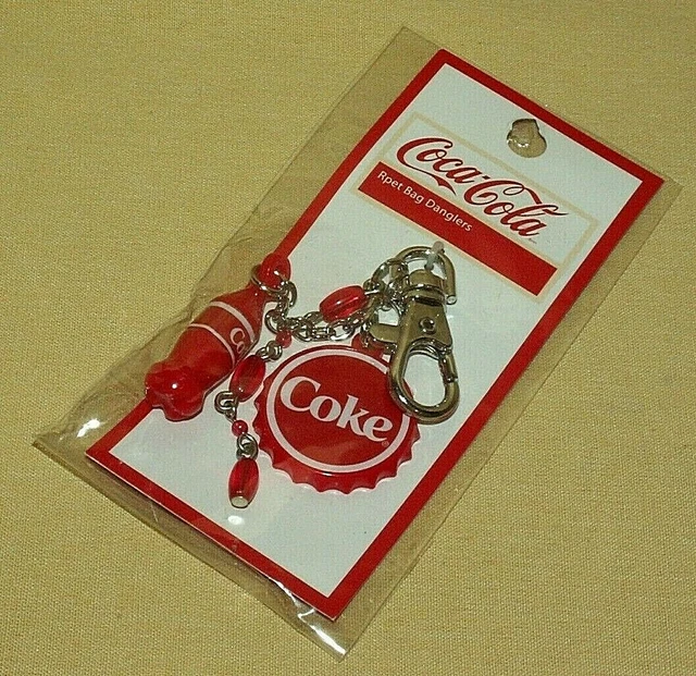 Coke Bag Dangler New Coca Cola Rpet 2009 Metal Carabiner Plastic Bottle Cap.