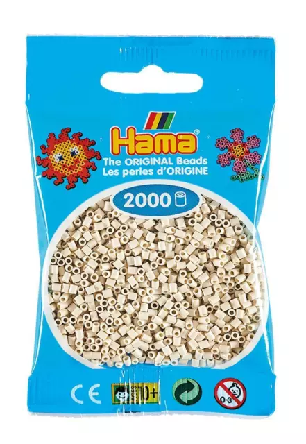 Hama 2000 Mini Bügelperlen NEU Farben 501-77 Kitt Steck Perlen Beads