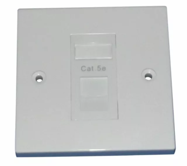 Cat5e RJ45 Single Face Plate (Network Ethernet data Wall One socket FacePlate)