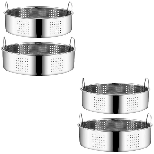 2 piezas Cocina a vapor de acero inoxidable 27X27X6.3CM