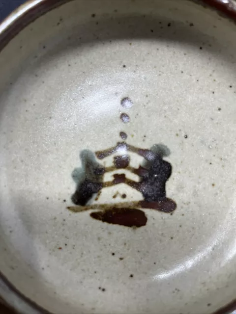 Bernard Leach for Leach Pottery small decorated Standard Ware bowl -Pagoda #1046 2