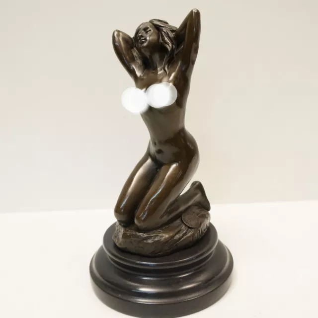 Art Deco Style Statue Sculpture Dancer Sexy Pin-up Art Nouveau Style Bronze Sign