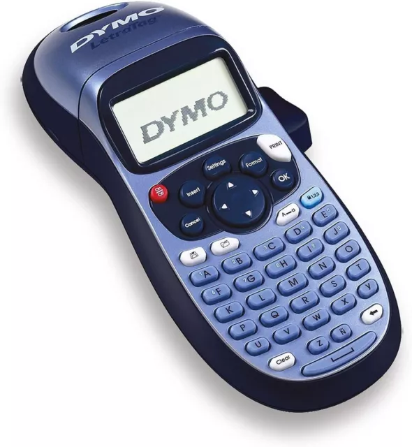 Dymo  LetraTag Handheld Label Maker, ABC Keyboard Label Printer Blue, LT-100H