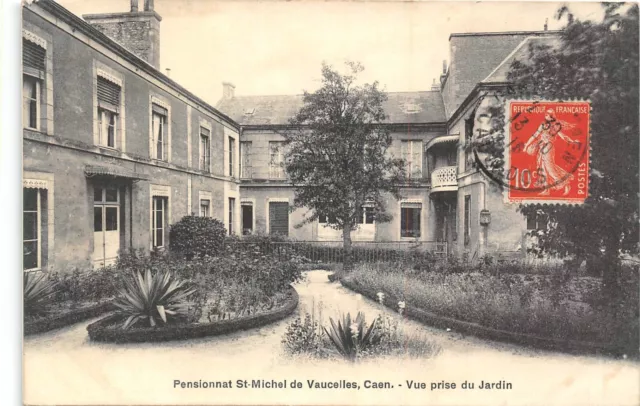 CPA CAEN Pensionnat St-Muchel de Vaucelles, vue prise du Jardin (139612)