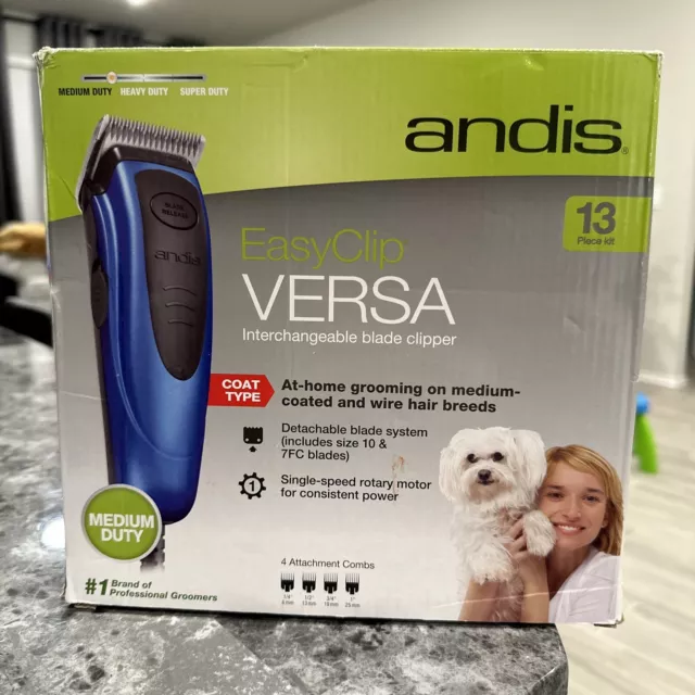 Andis Easy Clip Versa 13-Piece Pet Grooming Kit Blue D/B 1309