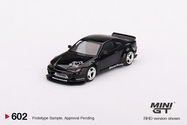 (Pre-order) Mini GT 1:64 #602 Nissan Silvia (S15) Rocket Bunny Black Pearl Model